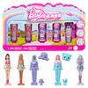 Barbie Mini Barbie Land Reveal Series Mikro-Puppe Set, Ankleidepuppen und Haus, 5 Puppen, ab 6 Jahren, Pink, JGL29
