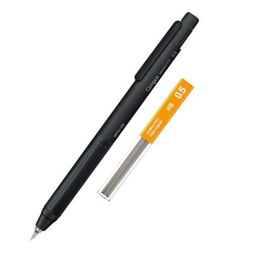 KOKUYO Campus Magic Fit Mechanical Pencil 0.7mm Black with Lead B Refill Set AMWPS1-07D-SP