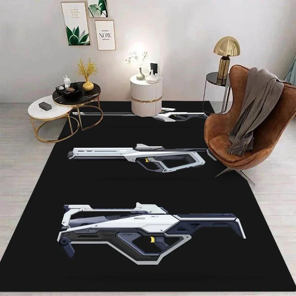 AK Gun Carpet Cartoon Living Room Bedroom Kitchen Sofa Table Balcony Rug Non-slip Washable Mat Exquisite Home Ornaments