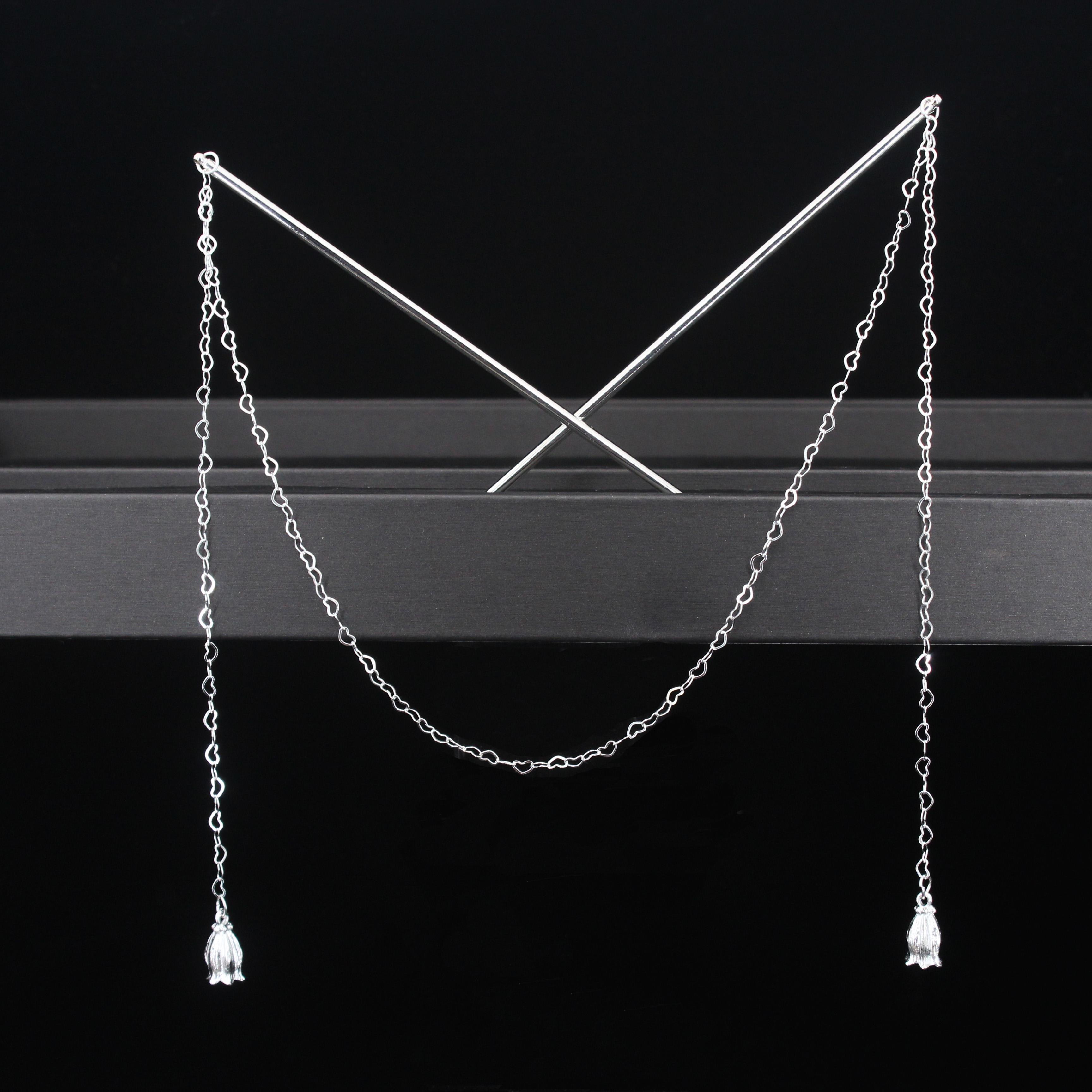 

Длинная кисточка, двойная цепочка, заколки для волос нунчаки, китайский головной убор ханьфу, модные инструменты для дизайна причесок, пучки, подарки