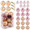 Shatterproof Pink Christmas Tree Baubles 6-10 Cm 26 Pcs.