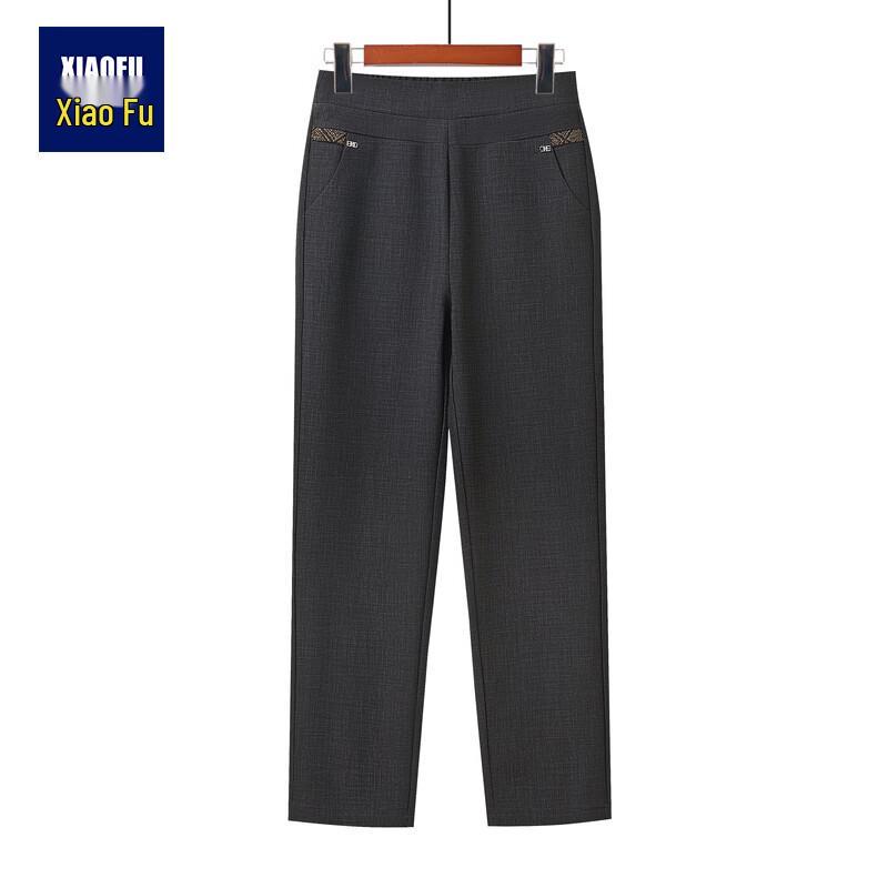 

Xiao Fu Mid-Aged Women s Spring/Winter Loose High-Waist Casual Pants 2XL