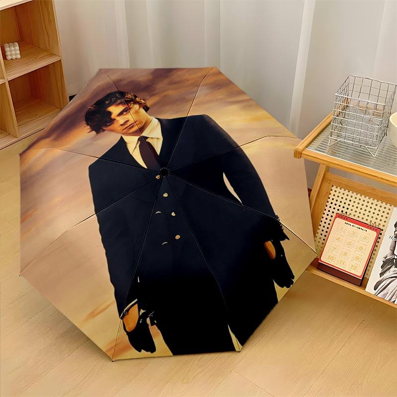 Harry Styles Print 8?Ribs Automatic Umbrella Wind Resistant Lightweight Folding Umbrella For Outdoor Travel