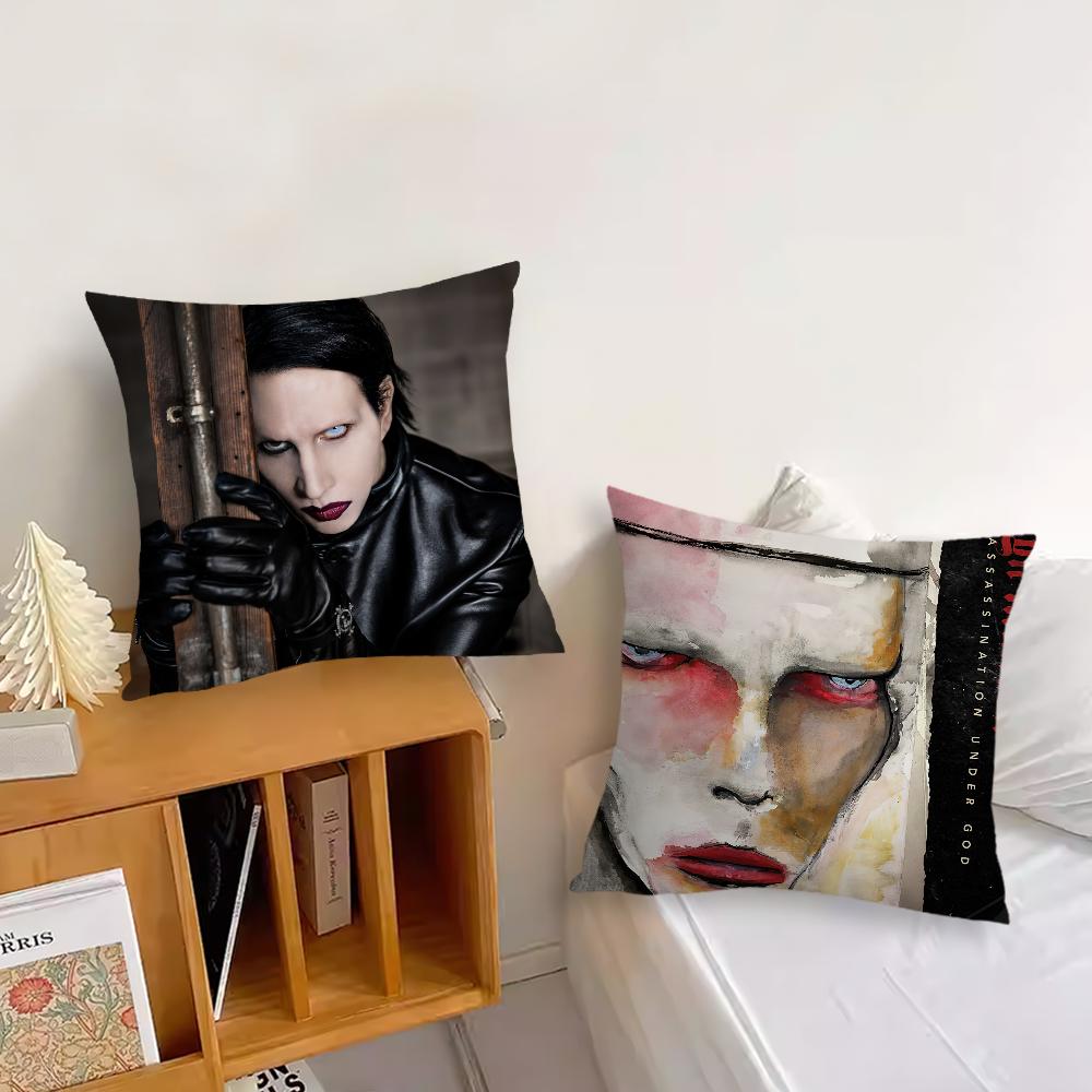 M-Marilyn M-Son Under God Kissenbezug Wohnzimmer Akzent Sofa Rückenlehne Quadratisch Lounge Entspannender Nickerchen Begleiter Kissenhülle
