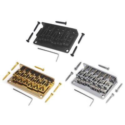 6 String Fixed Bass Bridge Electric Bass Bridge Guitar Fixed Bridge Guitar Bridge Zinc Alloy Texture Suitable for Guitar