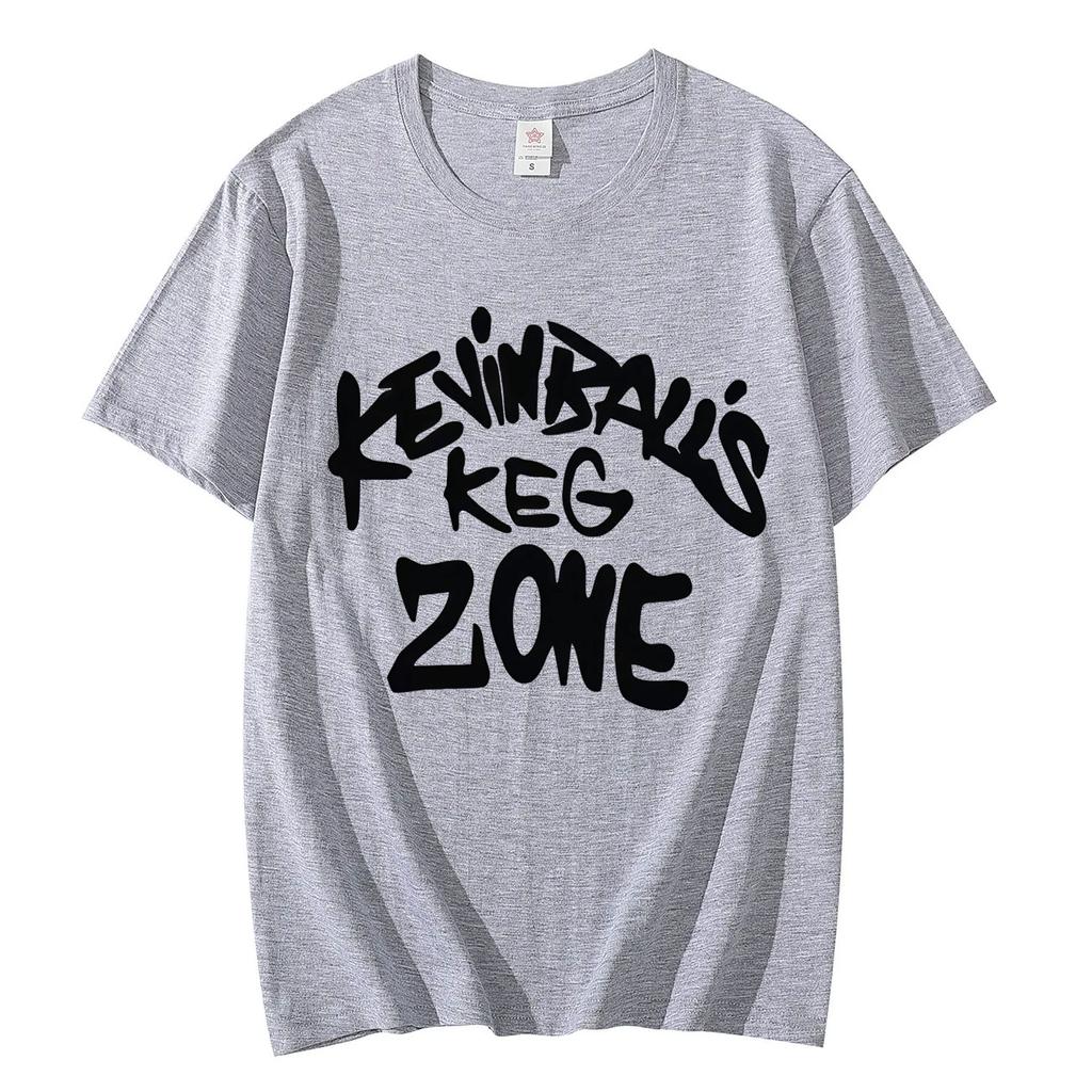 TV Series Shameless Kevin Balls Keg Zone Print Tshirt High Street Fashion Trend T Shirt Men Women Casual Loose Cotton Tshirts