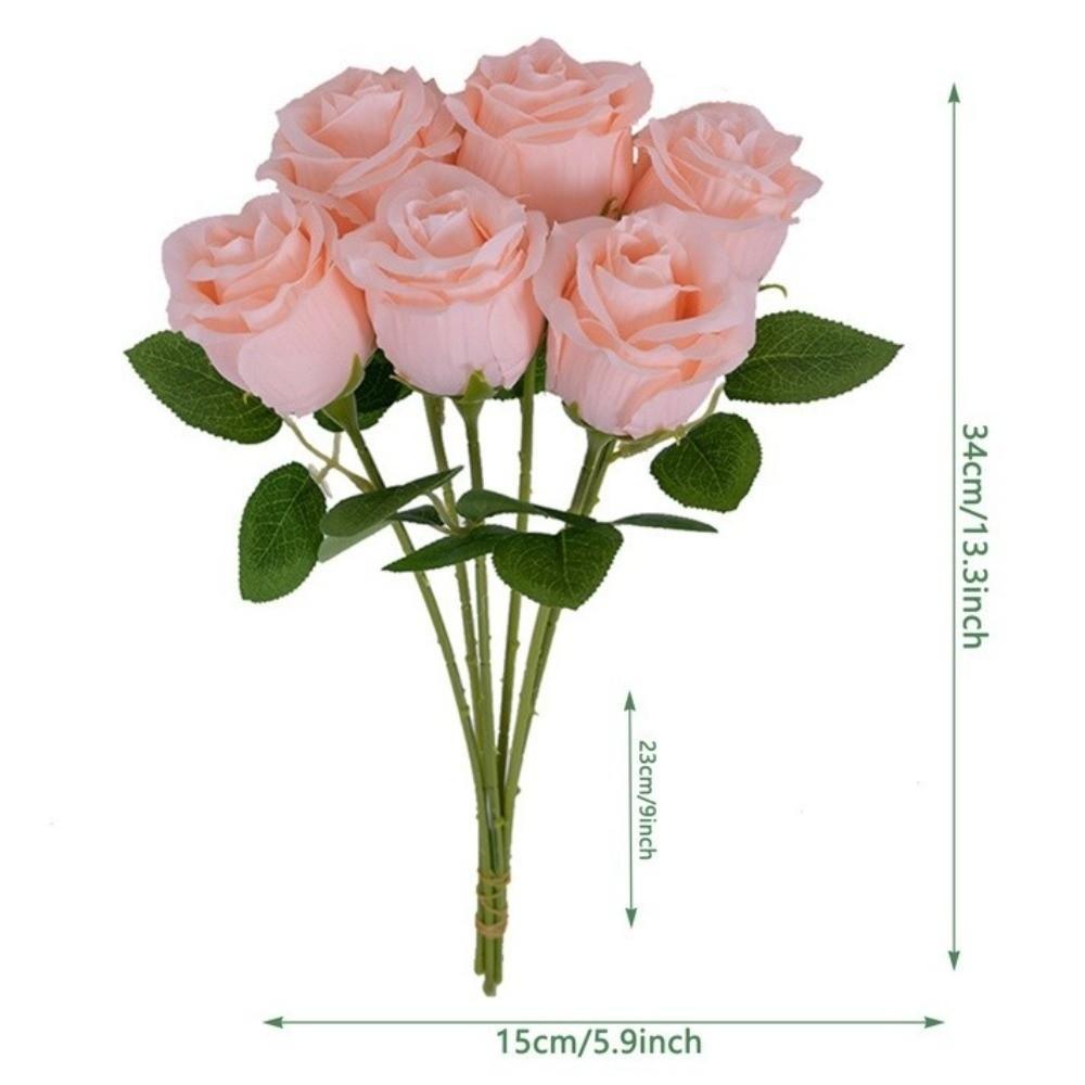 Silk Rose Simulation Flowers Small Bundle Artificial Flowers Home Decoration  Photography Props