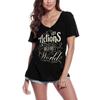 Women's V-Neck T-Shirt Our Action Build Our World - Motivational Slogan Tee