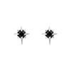 F5870-Trendy Octagram Zircon Stud Earrings for Women S999 Pure Silver Versatile Personality High Street Style Sterling Silver
