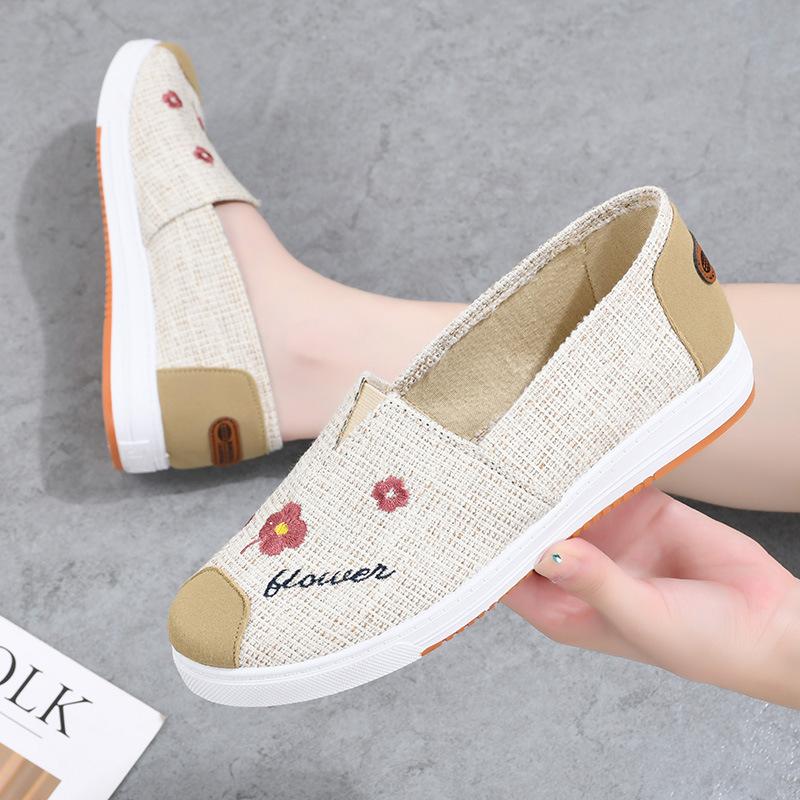 

подошва из говяжьей жилы универсальные ****** и осенние старые ******* тканевые туфли женская обувь нескользящая подошва из дерьма обувь для мамы повседневная дышащая 40