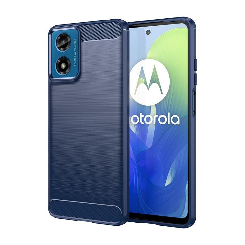 Shockproof Soft Carbon Fiber Shell For Motorola Moto G84 G64 G54 G34 G24 G04 G04s Case Rubber Silicone Bumper Protect Back Cover