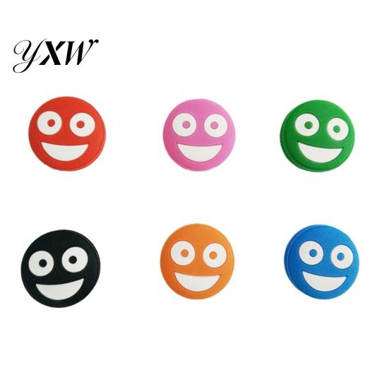Smorzatori per Racchette in Silicone Tennis Vibrazione Shock Assorbitori Durevoli Riutilizzabili Faccina Sorridente Smorzatore Corde Racchetta
