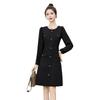 2024 Autumn High-End Petite Slimming Long-Sleeve Socialite Dress WN6058