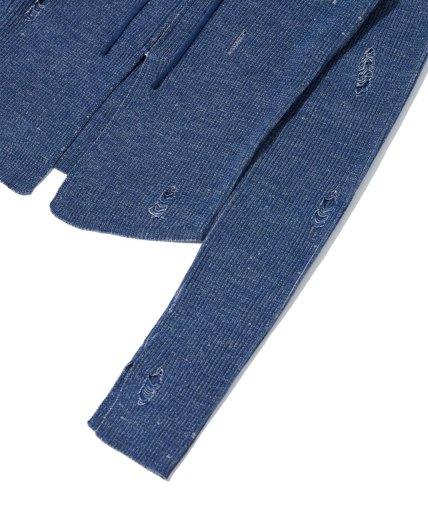 CRITIC Wormhole Hoodied Knit(For Women) Blue