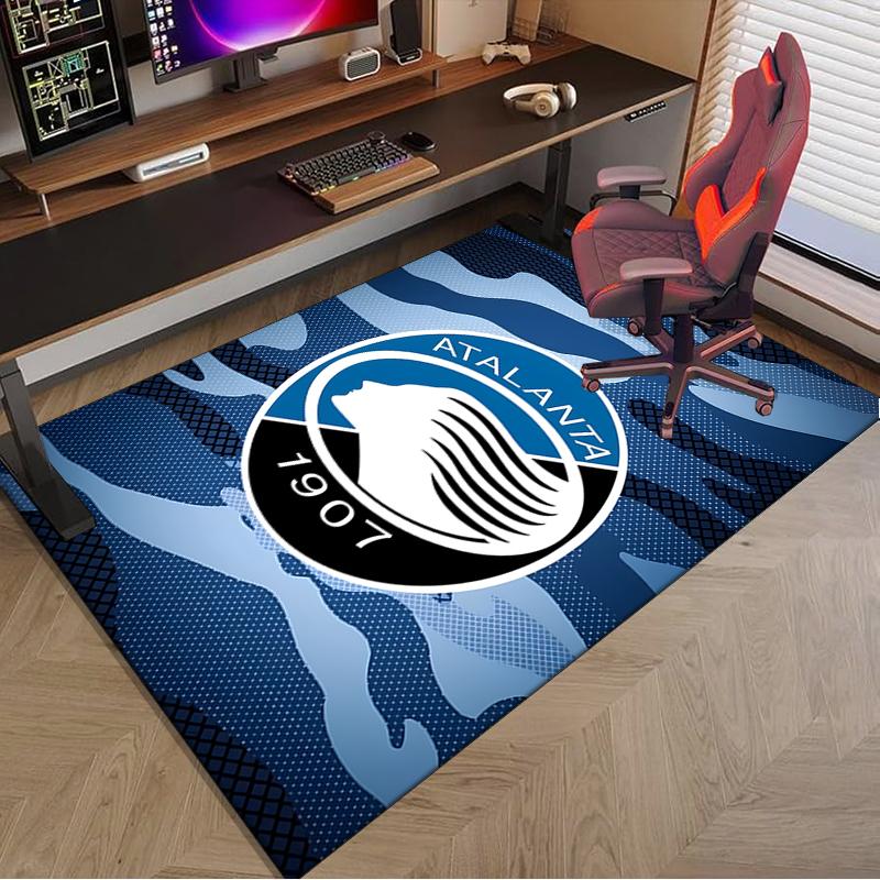 1PC Football Atalanta Rug Game Carpet, Floor Mat for Bedroom Living Room Entryway Rug, Home Decor Idea Gift for Christmas Birthday