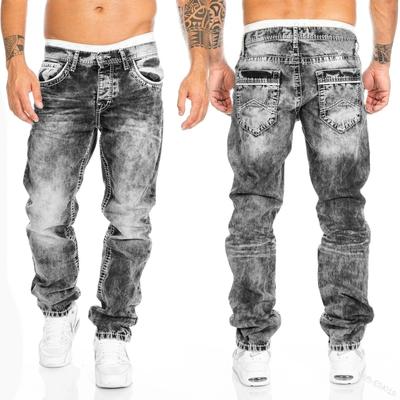 RogueWave Blugi Bărbați Uni Buzunare Denim Elastic Pantaloni Drepți Pantaloni Casual Streetwear Zilnic Îmbrăcăminte Bărbați
