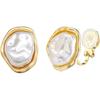 Clip On Earrings for Non Pierced Ears, Gold Tone Lightweight Clip-On Earrings for Women, Vintage Style Jewelry for Everyday Wear