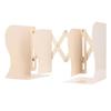 Metal Book Ends Orderly Storage Adjustment Metal Construction Simple Beige Retractable Bookend for H