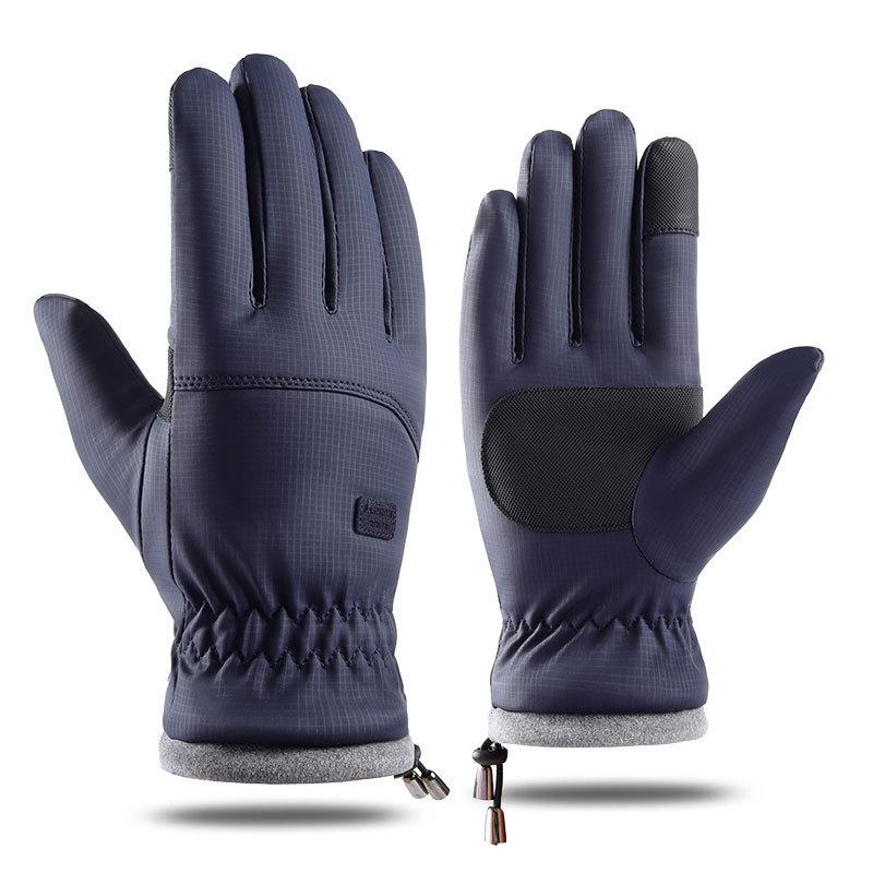 Winter Ski Gloves Cold-proof Thickened Fluff Motorcycle Gloves Anti Slip Touchscreen Outdoor Sports Thermal Snowboard Gloves