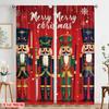 Plane Printing Curtain Fabric Nutcracker Quartet Versatile Polyester Without Rod Home Decor Use Bedroom Living Curtains Set Of 2 Made