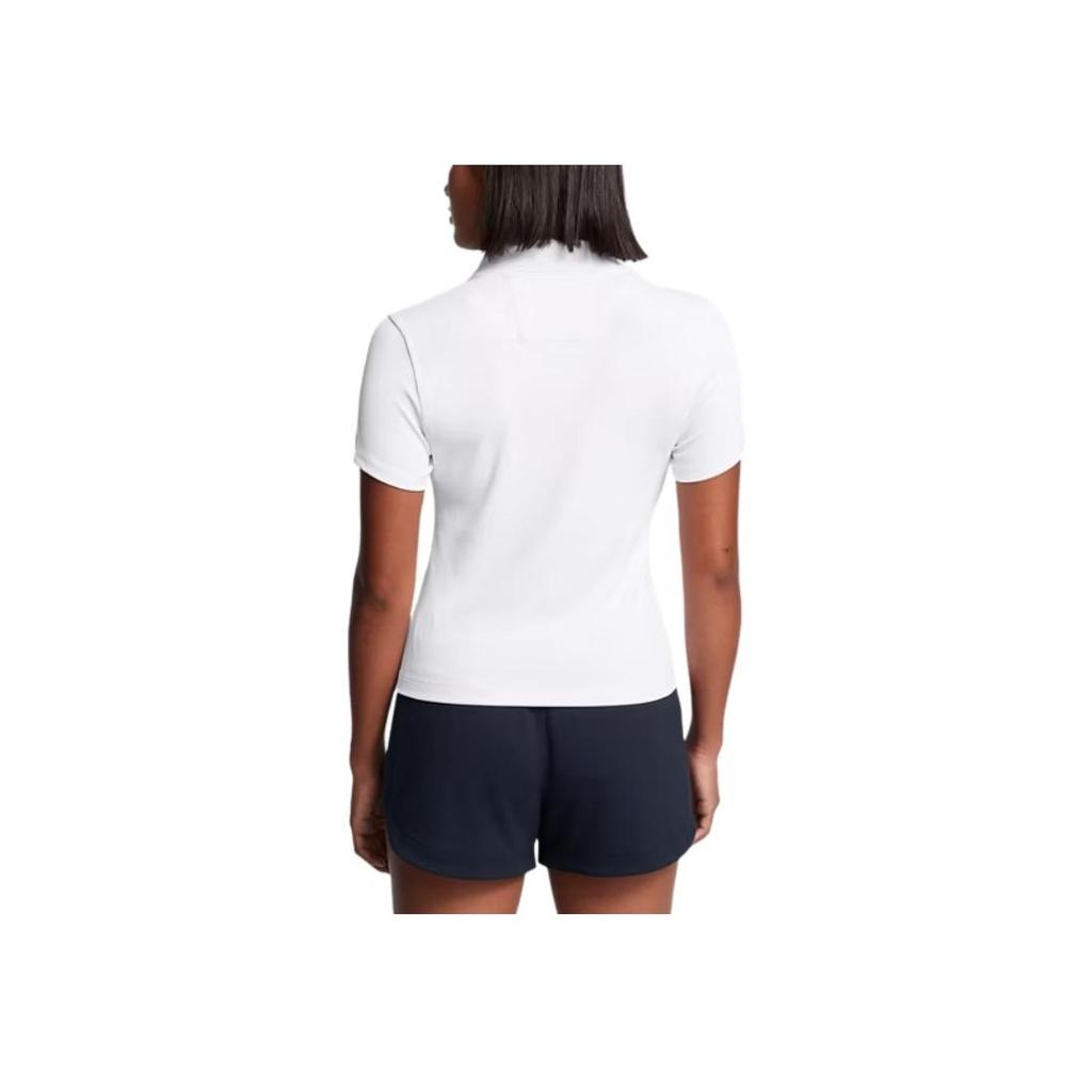 Under Armour FW24 Premier Series Soft Comfortable Quick-Dry Breathable Short Sleeve Polo Shirt Women Tops White Quartz 1388706-100
