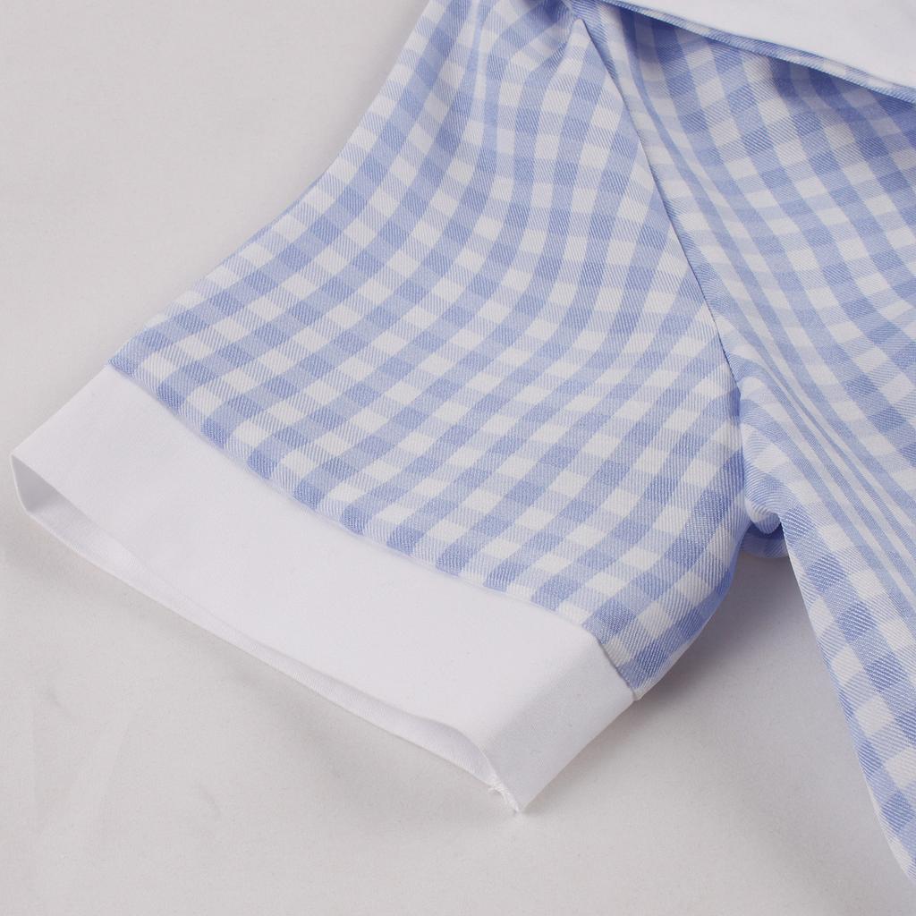 GMXIA Women's Hepburn Style Contrast Color Lapel Vintage Slim Lace-up Plaid Swing Mid-length Dress