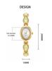 Vintage Ovaal Kwarts Horloge met Jade-Stijl Armband voor Dames