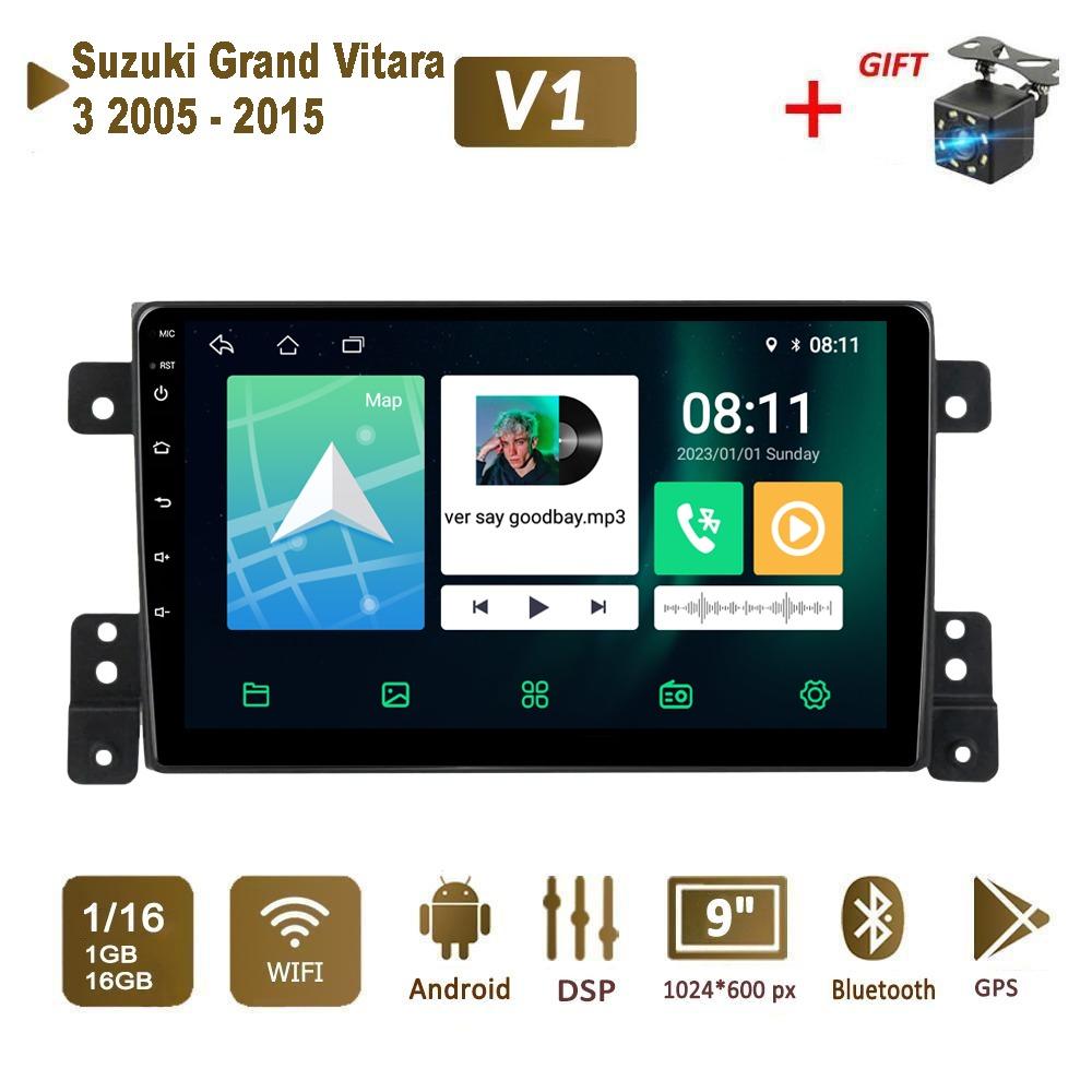 

Android Car Radio Stereo для Suzuki Grand Vitara 3 2005 - 2015 GPS-навигация 2DIN 4-ядерный мультимедийный плеер Autoradio 1+16 ГБ