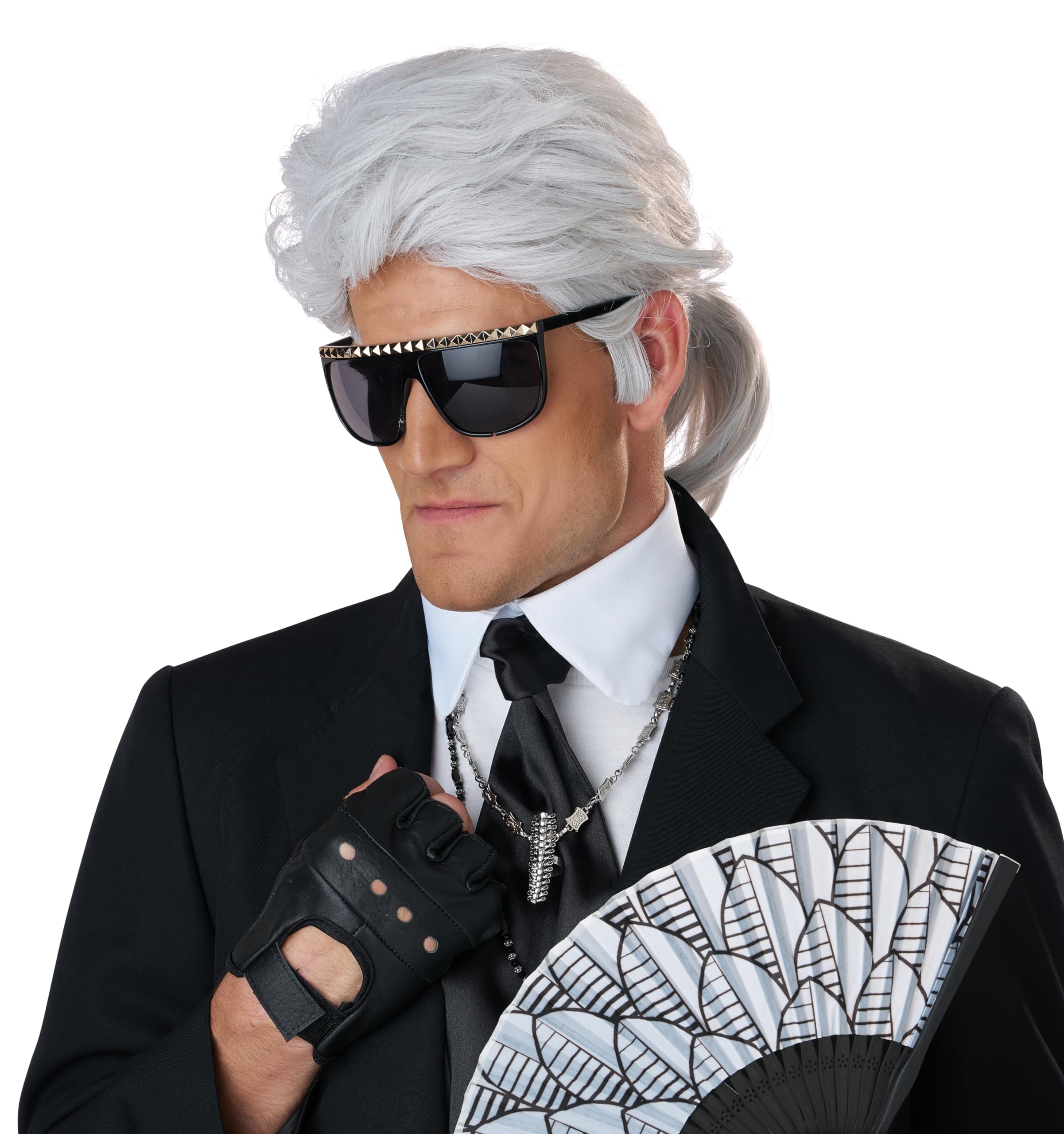 Парик для мужчин California Costumes Дизайнер/Музыкант/Аристократ/Музыкант, Серый/Белый, 7024-044