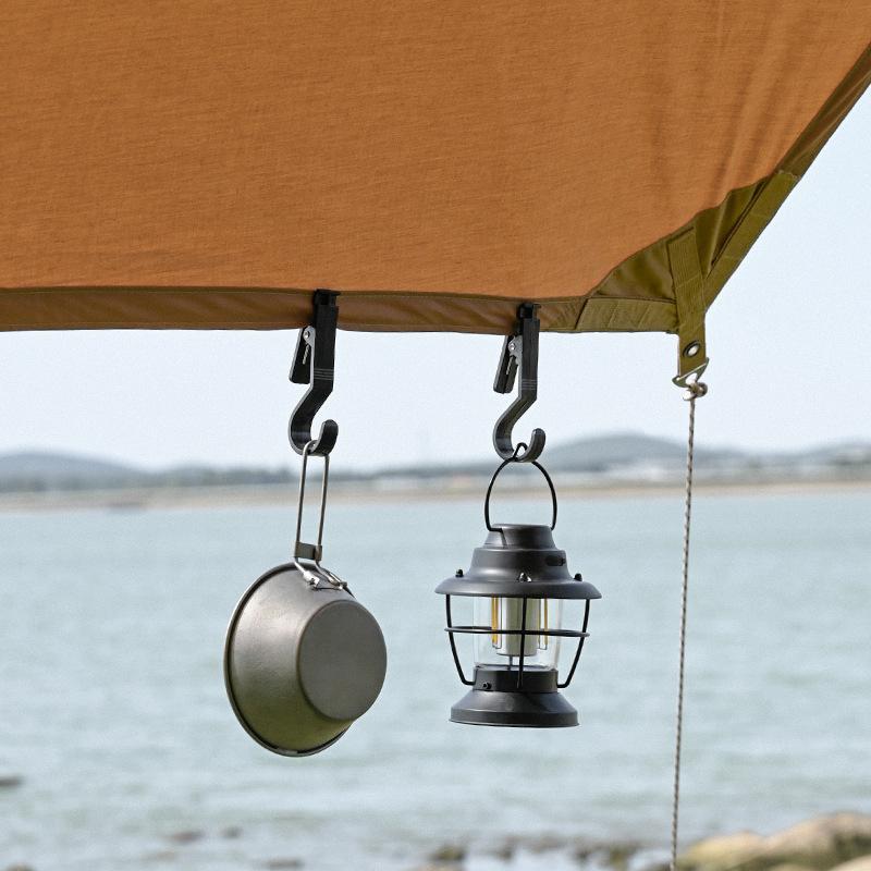 10ks Přenosný Venkovní Plachta Klip Hák Držák Multifunkční Hák Pro Stanové Kolíky Kempování A Cestování Stanové Příslušenství