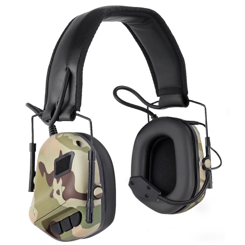 5th Gen Chip Tactical Headset HD-09 Over-Ear Pickup Noise Cancelling Headphones ABS+Sound Insulation Cotton Outdoor Shooting Hunting Military