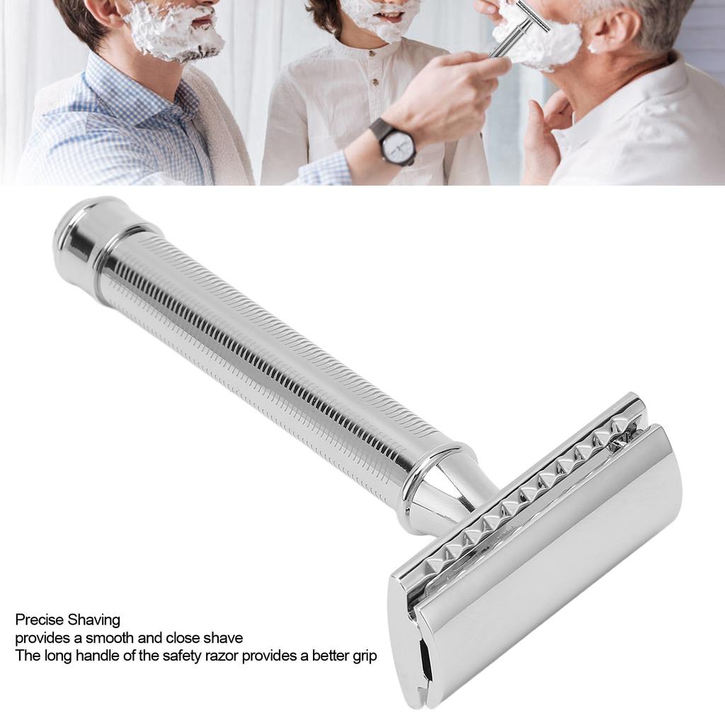 Old Fashioned Safety Razor Safe Precise Easy to Use Double Edged Shaving Razor for Men