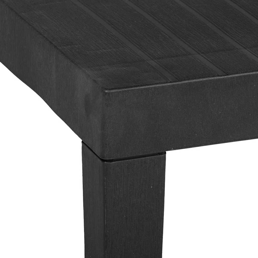 vidaXL Gartentisch Grau 79x65x72 cm Kunststoff