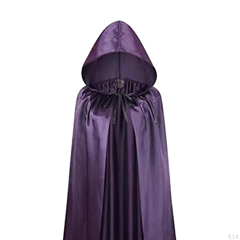 Halloween Cape Cosplay Cloak Devil Costume Party Tunic Hooded with Hood for