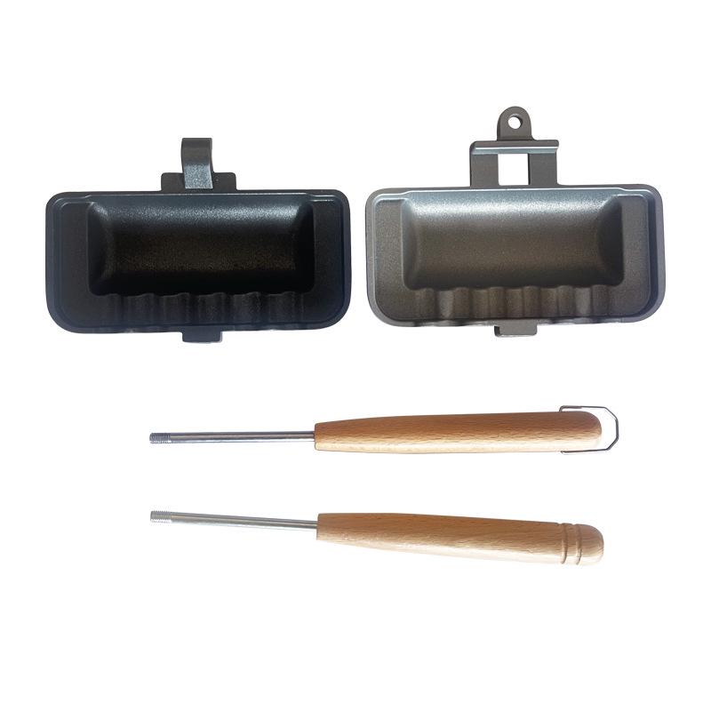 Dual-Sided Little Shell Gas Toaster & Detachable Frying Pan for Bread and Sandwiches