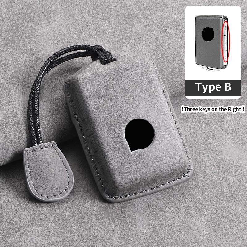 

Чехол для автомобильного ключа из кожи с 3 кнопками для Volvo S60 S90 XC40 XC60 XC90 V60 V90 T6 T8, аксессуары для защиты автомобильного ключа