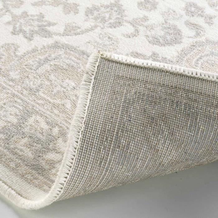 Tapis intérieur - Cherine - Rectangulaire - 68 x 110 cm - Beige - Synthétique