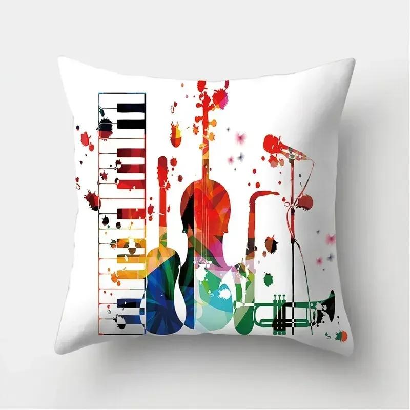 40/45/50Cm Musical Note Cushion Cover Home Decorative Pillowcase Covers For Living Room Lounge Coffee House Pillow Case