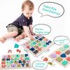 Wooden Puzzles for Toddlers, Kesletney Wooden Alphabet Number Shape Learning Puzzles for Kids, Preschool Educational Toys Gift for Boys Girls Ages 3
