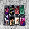 H-Heathers Muzikale Telefoonhoesje Voor iPhone 17,16,15,14,13,12,11,Pro,Max,Plus,XS,SE4,Mini Zwarte Verdikte Rand