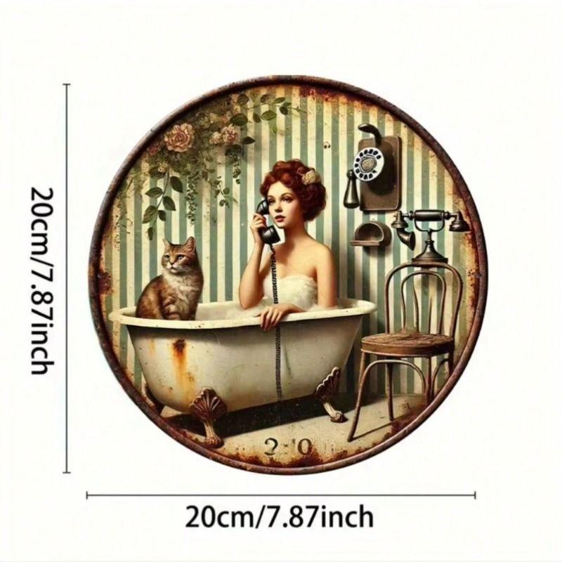 Metal Wall Art Sign Home Decor 20x20 Cm