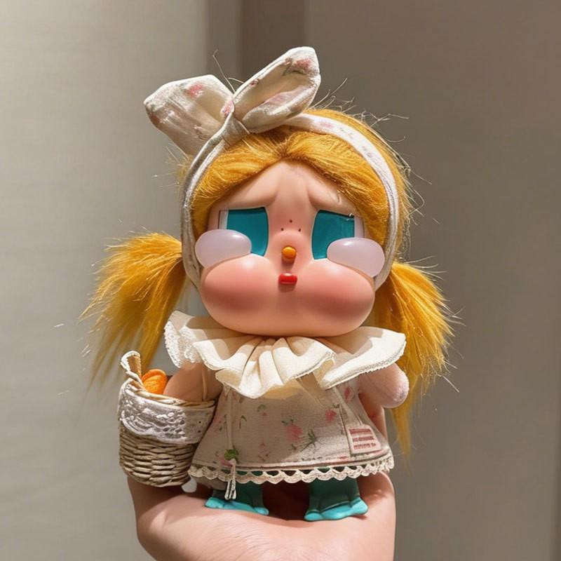 15cm Crybaby Doll Outfit Beach Vacation Set Skirt Headscarf Bib Basket Accessory