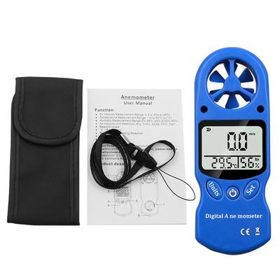 Handheld Anemometer Digital Wind Speed Meter Gauge 0.3~30ms 14 Fahrenheit  To 122 Fahrenheit  Wind Temperature Meter