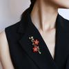Plum Blossom Zircon Brooch High-end Elegant Charm Design Flower Chest Flower Brooch High-end Suit Cheongsam Accessories Gifts