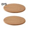 2Pcs Cork Trivet Set Heat Resistant Thick Cork Coasters for Hot Dishes Versatile Round Cork Placemats for Kitchen Table