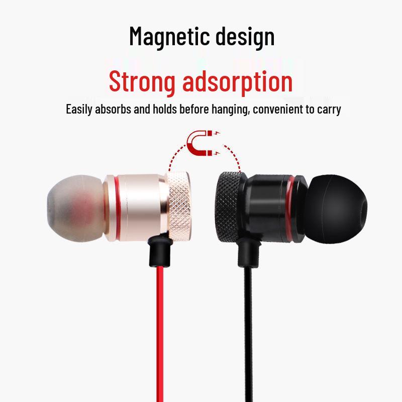 

Wireless Metal Magnetic Sport Bluetooth Neckband Earphones with Stereo Sound Plastic