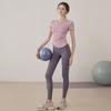 Yoga clothes women's 1011 new summer short-sleeved running thin sports top Pilates training fitness clothes set