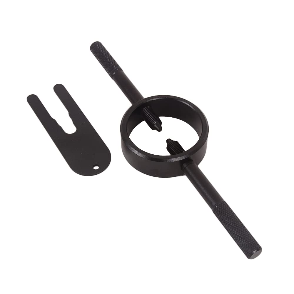 OldBones Universal Motorcycle Fork Spring Compressor Tool Kit Suspension Fork Spring Aluminum Machined Black