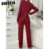 GMXIA Pyjamas Homewear Letters Long-sleeved Tops and Trousers Loose Casual Comfortable Two-piece Set Can Be Worn Outside