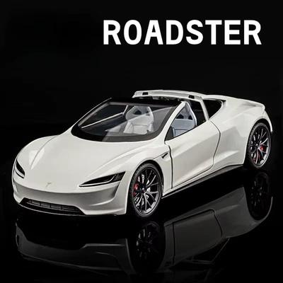 1:24 Alaşım Tesla Spor Araba Modeli Döküm Metal Oyuncak Araba Şarj İstasyonu ile Cabrio Oyuncak Erkek Çocuk Hediyesi Koleksiyon Ev Dekorasyonu Koleksiyon Süsleri
